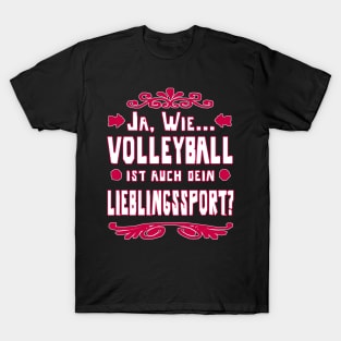 Volleyball Lieblingssport Geschenk Beachvolleyball T-Shirt